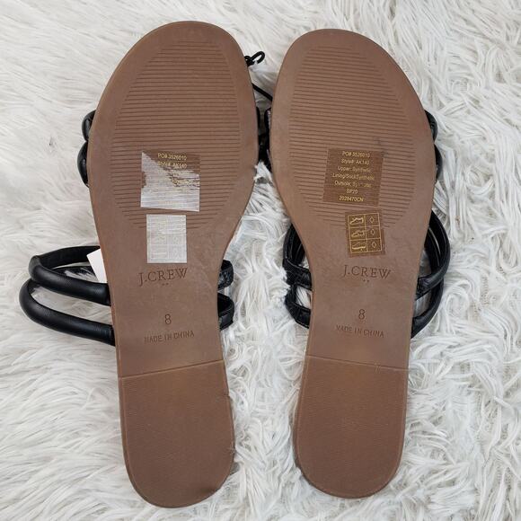 J Crew Black Seaside Slide Strappy Sandals - Picture 4 of 4